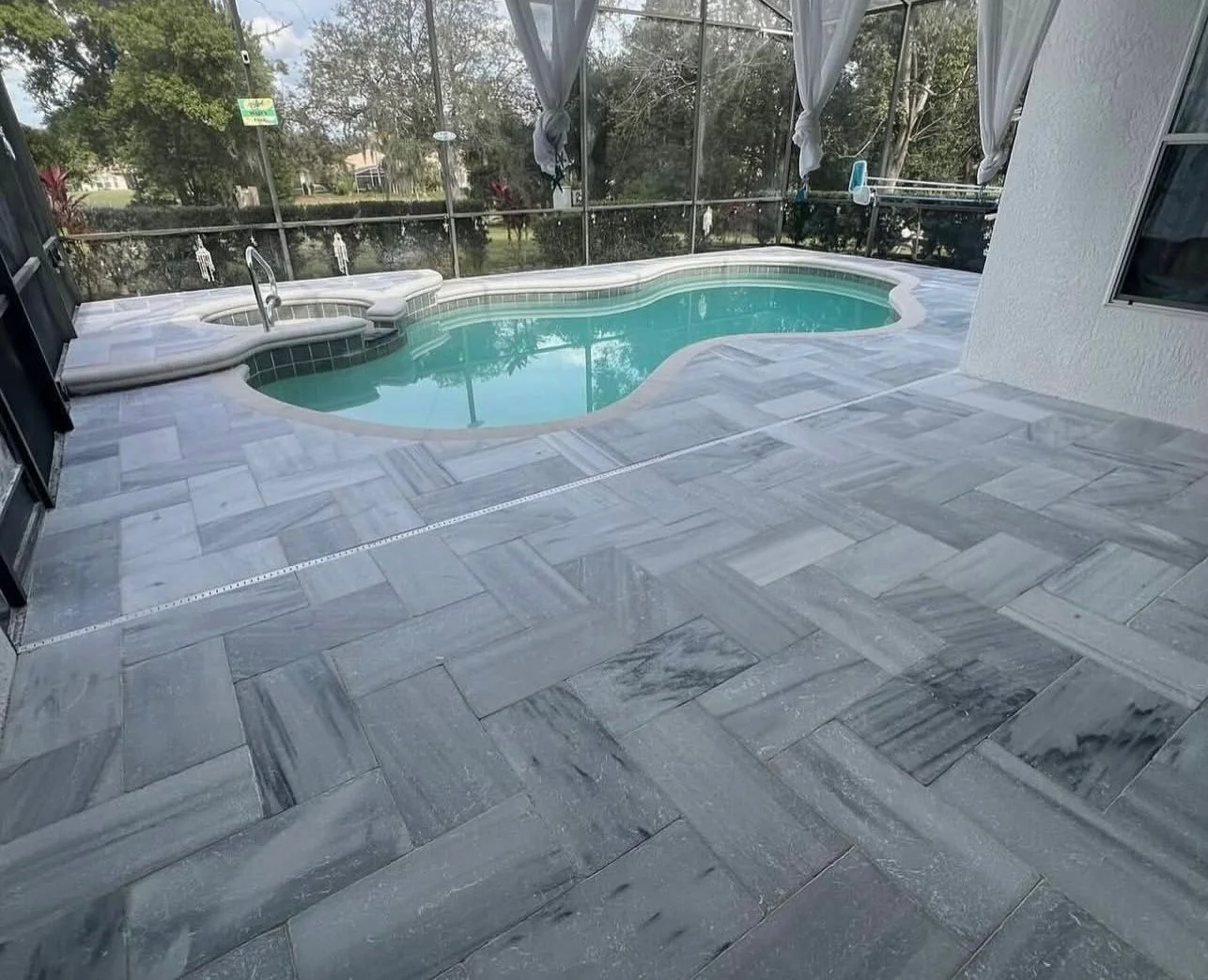 Pool and paver deck from the Moncada project gallery